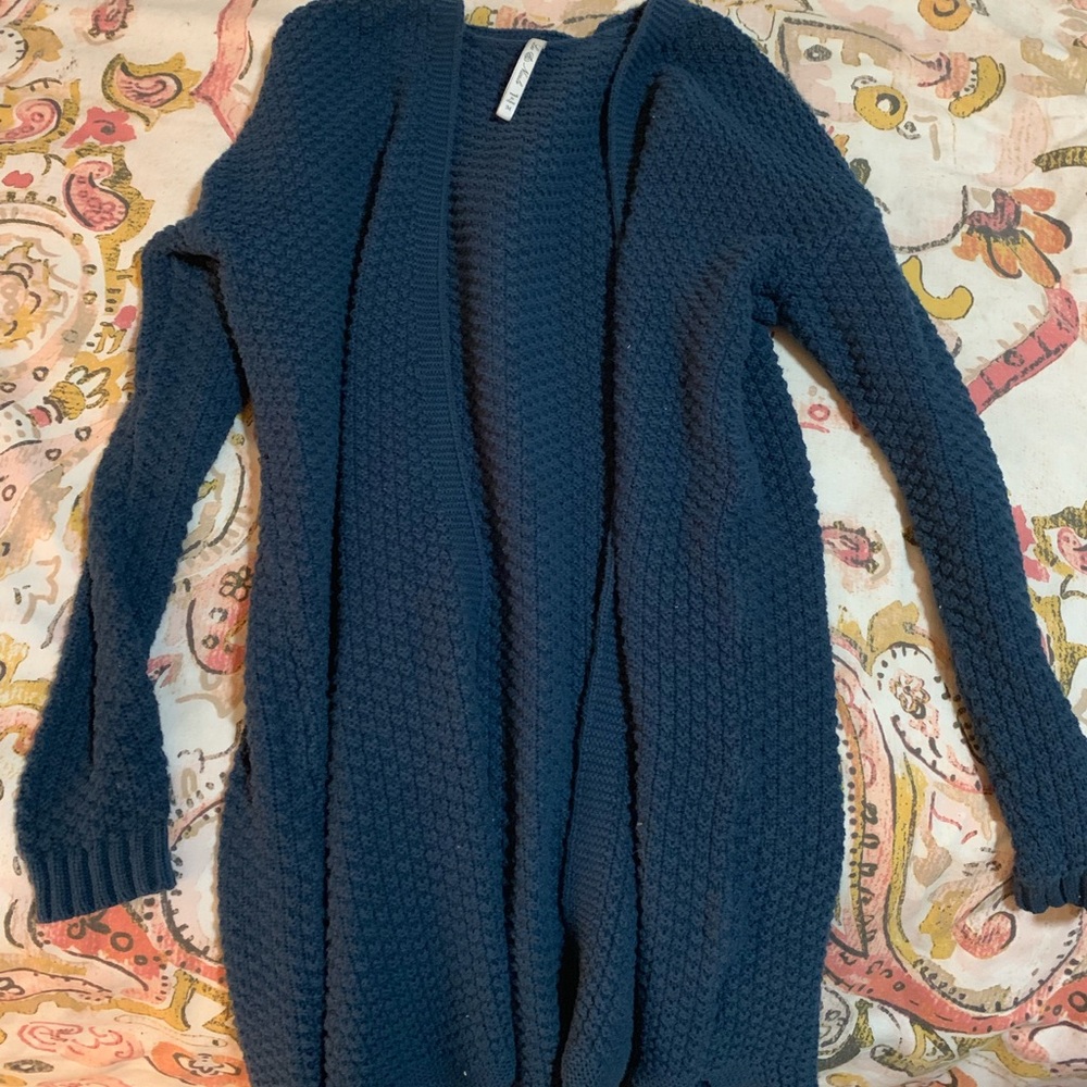 Blue cardigan